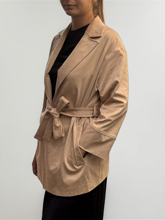 TRENCH CORTO BEIGE