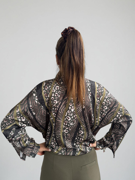 Camicetta in Viscosa – Animalier Colorata