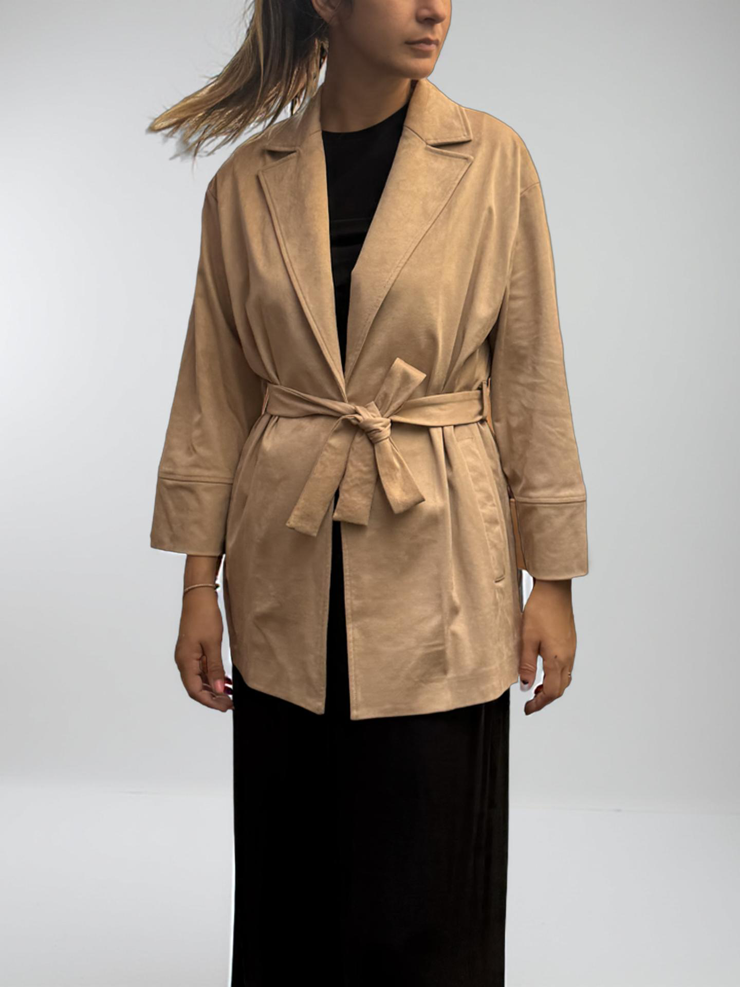 TRENCH CORTO BEIGE