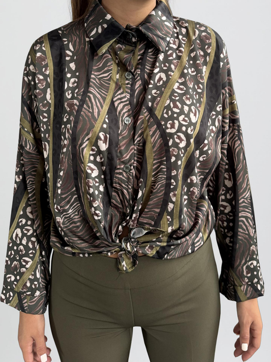 Camicetta in Viscosa – Animalier Colorata